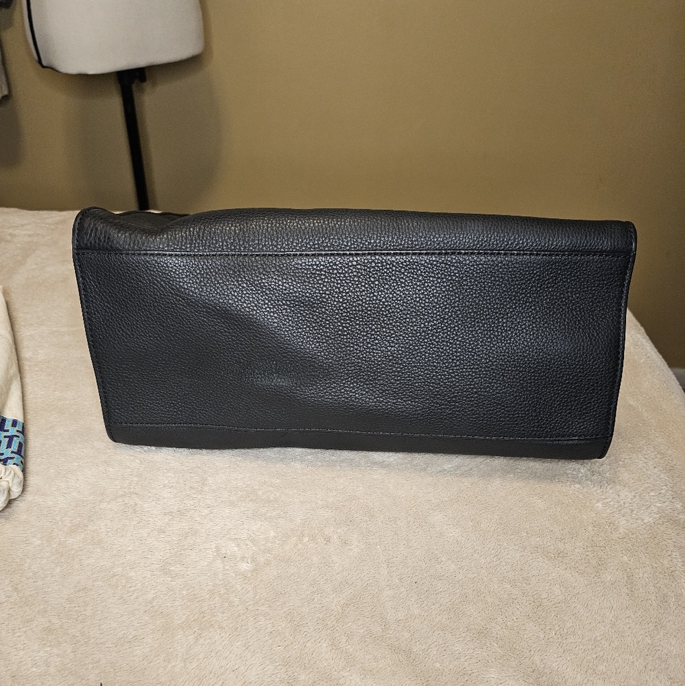 Tory Burch Gemini Black Pebbled leather medium Tote - Picture 13 of 14